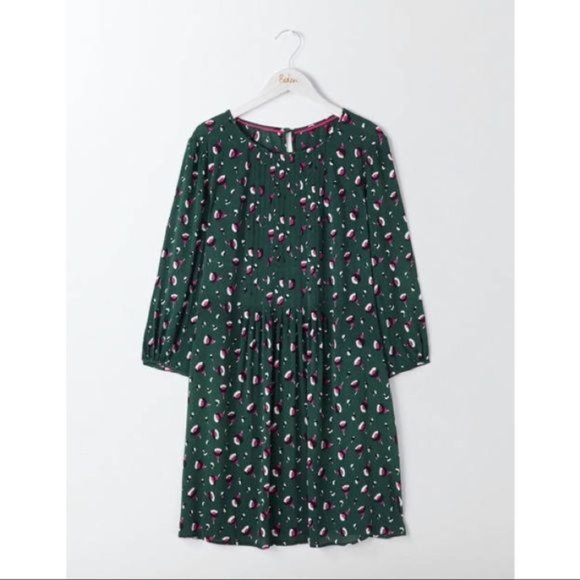 BODEN Aurelia Tunic Green Heathland Bud sz 8L Women's - Picture 10 of 10